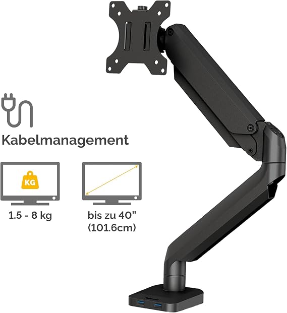 Fellowes Platinum Series Einzel-Monitorarm (8043301)